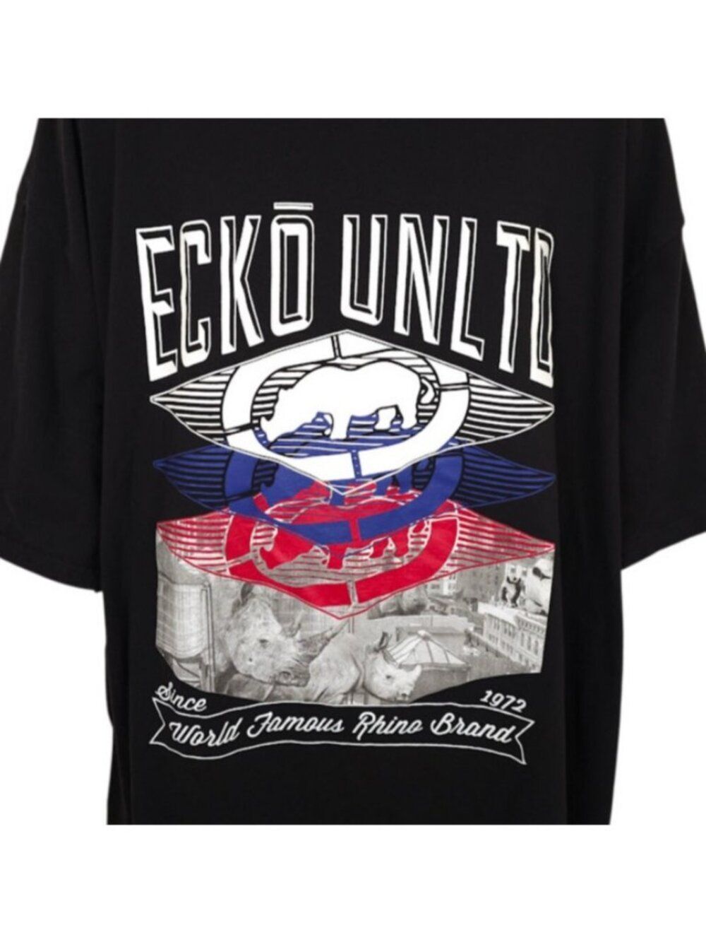 Ecko Unltd T Shirt Mens Size 5XB Black World Famous Rhino Brand Streetwear